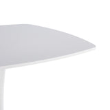 Square Engineered Wood Dining Table Matte White
