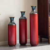Modern White Metal Droplet Vase Set 3-Piece Home Decor
