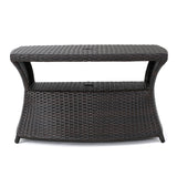 Berkeley Chaise Lounge Side Table Outdoor Wicker 22x34x19.5