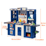 Christmas Gift! Kitchen Playset Kids Pretend Cooking Play Toy 74 Piece Accessori