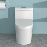 Ceramic One Piece Toilet for Bathroom, 12-inch Rough-In, 1.24/1.43 GPF