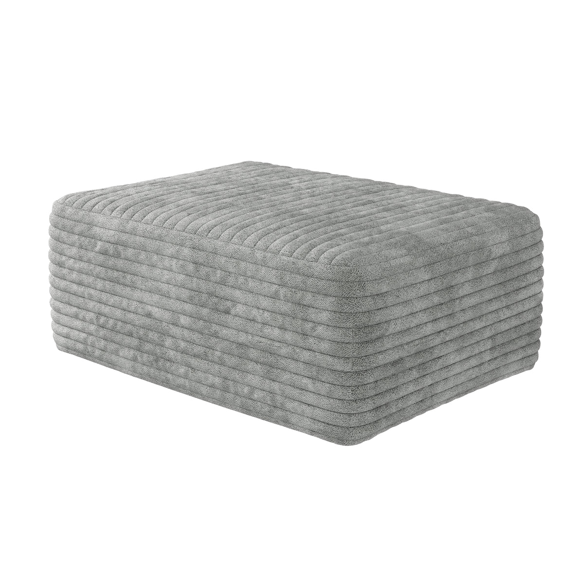 Fabric Ottoman with Ottoman Grey