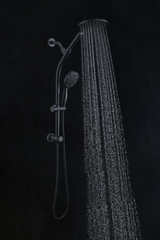 Dual Shower Head Set 26" Adjustable Slide Bar 10 Spray Settings