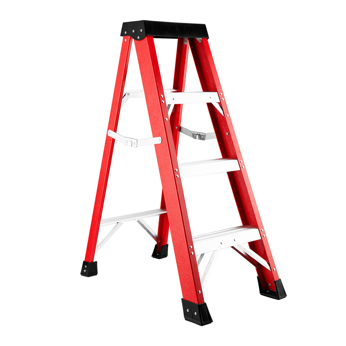 Fiberglass ladder, single-sided stepladder