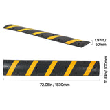 6FT Rubber Speed Bump, 2 Pack, 2 Channel Heavy Duty Traffic Speed Hump