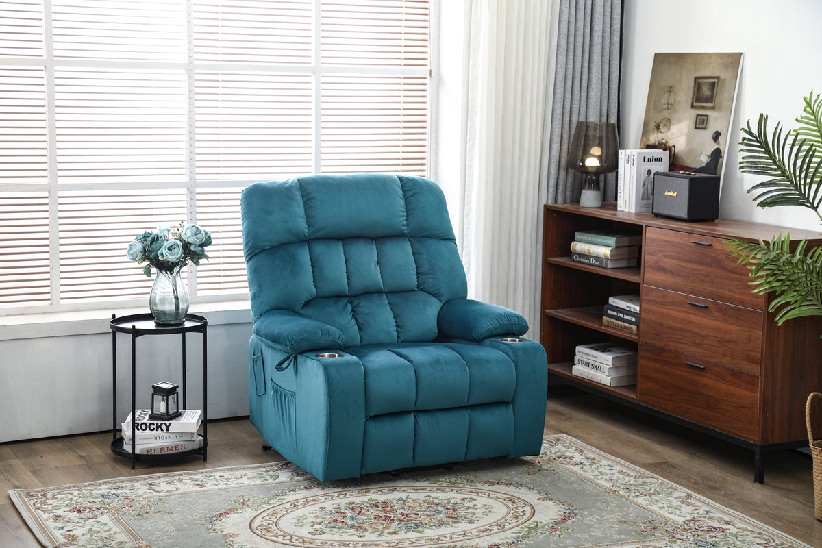 Power Lift Fabric Lift Recliner Dark Green