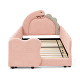 Twin Upholstered Platform Bed Pink
