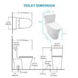 Elongated Toilet, 1.28 GPF, ADA Chair Height, 12" Rough-In, High Efficiency