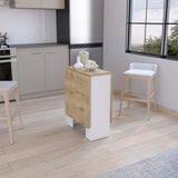 Folding Expandable Table 3-in-1 Design White Macadamia