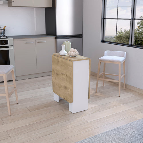 Folding Expandable Table 3-in-1 Design White Macadamia
