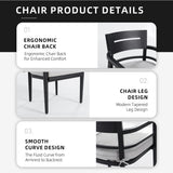 Set of 4 Outdoor Aluminum Dining Chairs Sunbrella Cushions