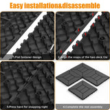 DIY Interlocking Deck Floor Tiles 12" Dark Gray Polypropylene