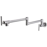 Wall Mount Pot Filler Faucet 304 Stainless Steel Black