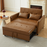 Brown Convertible Sleeper Sofa Bed with USB Ports 51.57