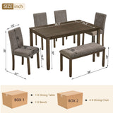 Wood Dining Set Walnut