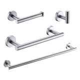 Brushed Nickel 4-Piece Bathroom Accessory Set Stainless Steel