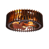 20" Modern Flush Mount Fan Light, Ceiling Fans