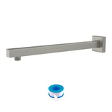 16" Brushed Nickel Stainless Steel Wall Mounted Shower Arm