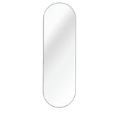 Silver Pill Shaped Full Length Mirror 63 x 20 in