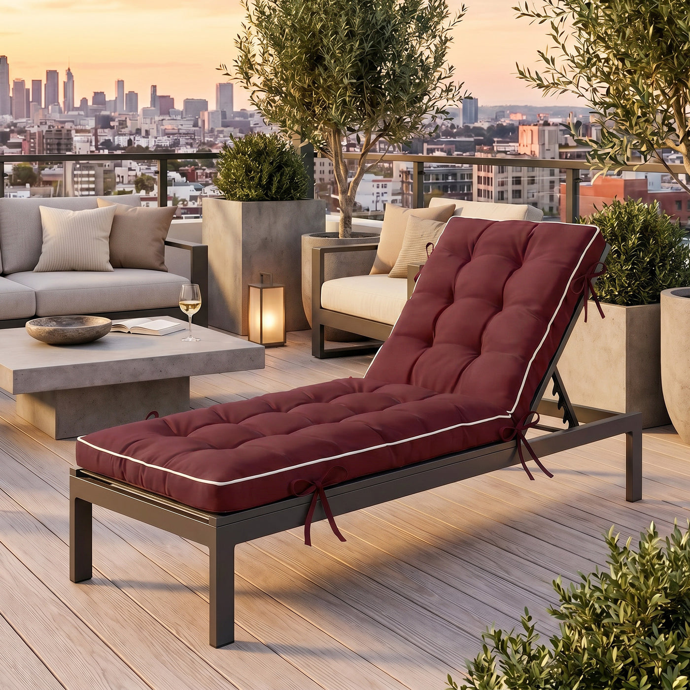 72x21" Folding Chaise Lounge Cushion Quick Dry Foam Pad