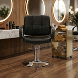 Barber Chair for Hair Stylist- 360° Swivel, Adjustable Height