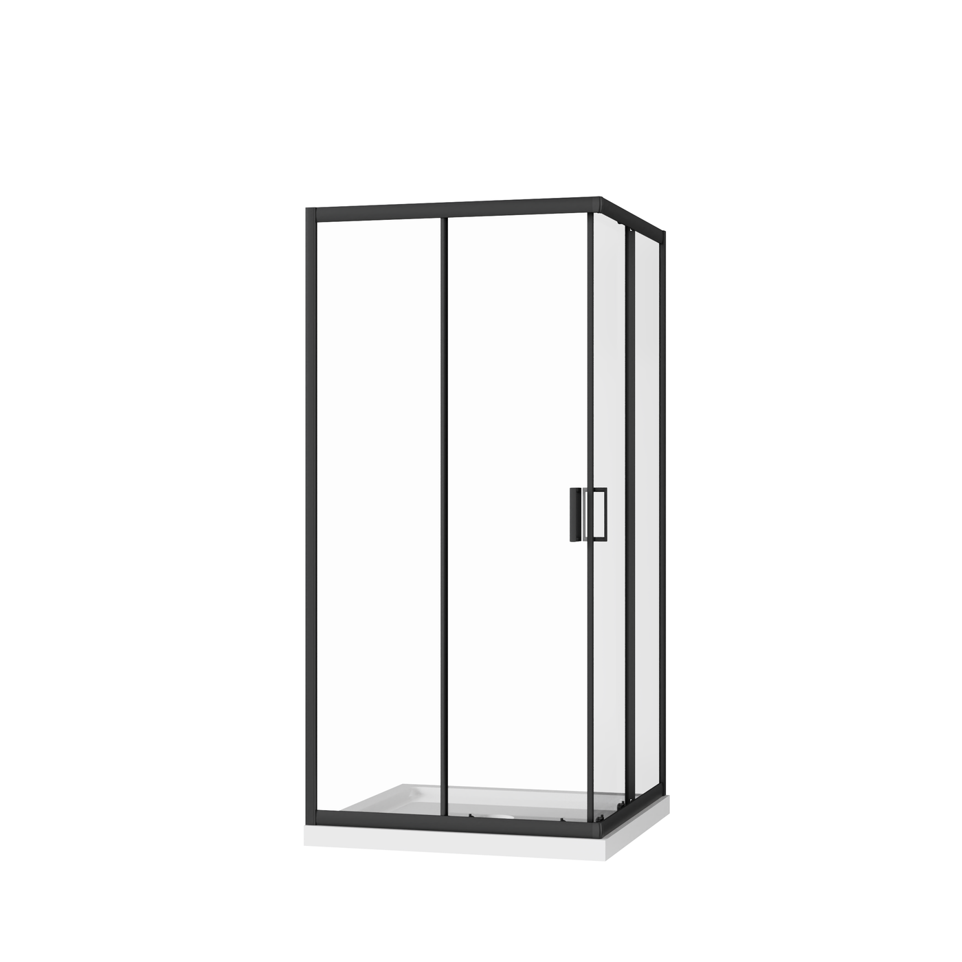 36x36x72 Corner Shower Enclosure Double Sliding Door Clear Glass