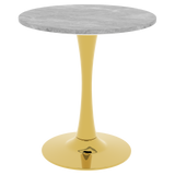 Gold Mid-Century Modern Marble Coffee Table 27.6