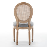 Set of 2 Solid Wood Dining Chair Grey