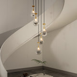 Chandelier 5-Light Cluster Pendant Brass High Ceiling Adjustable E12