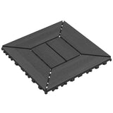 DIY Interlocking Deck Floor Tiles 12" Dark Gray Polypropylene