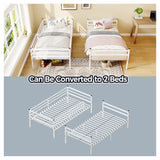 Twin Metal Bunk Bed White