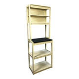 23.62" White and Black color Bakers Rack for Kitchen with Storage, Coffee Bar