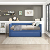 Daybed with Trundle Wood Sleeper Blue