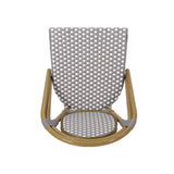 Outdoor Patio Furniture Set of 2 Wicker White/Gray