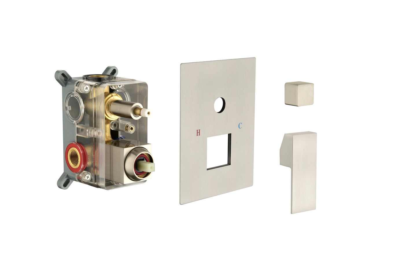 Solid Brass 2 Way Shower Diverter Valve Mixer Rough-In Kit
