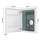 Medicine Cabinet 24"W x 30"H - Frameless Beveled Mirror, Right-Opening