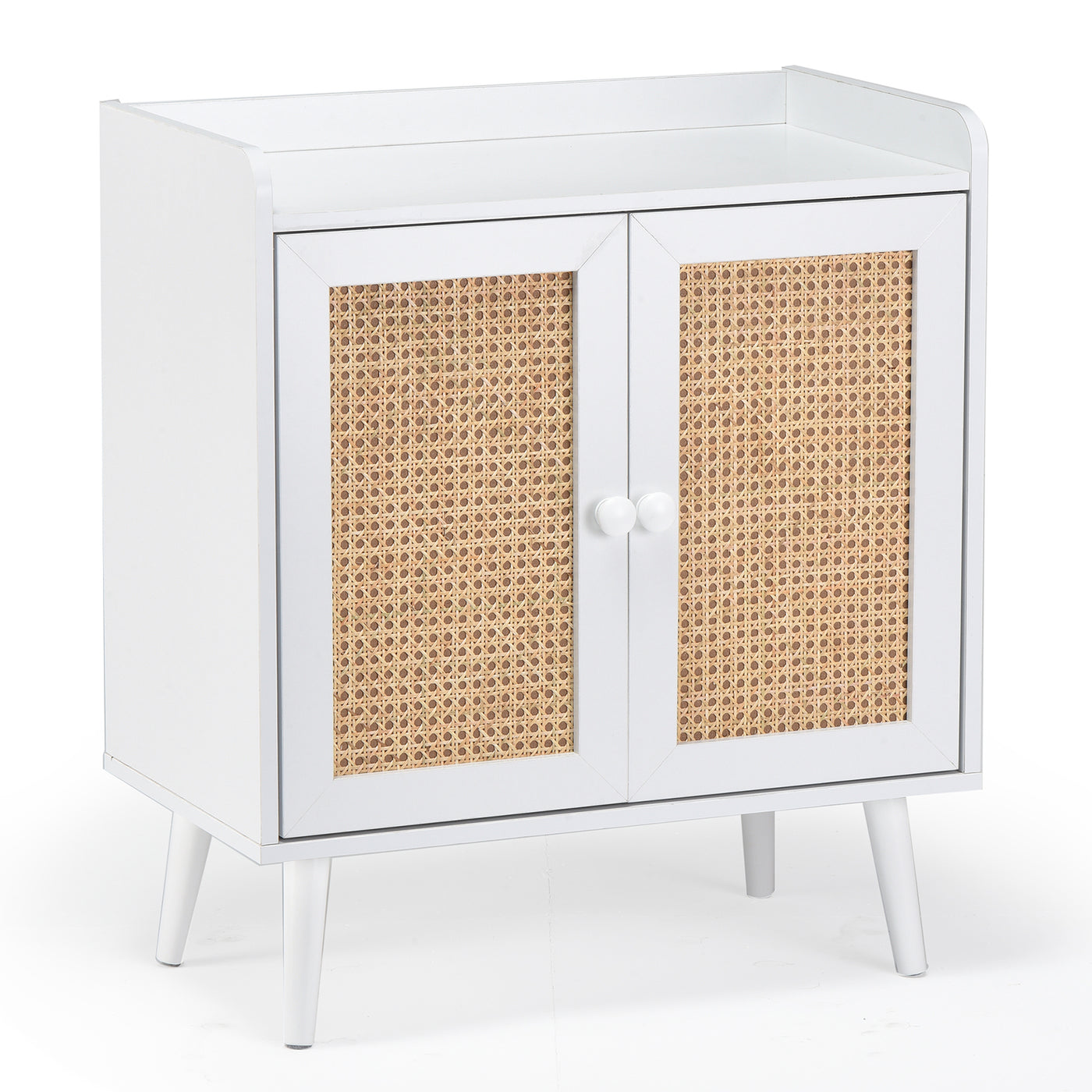 Sideboard Buffet Cabinet with Rattan Doors and Storage
