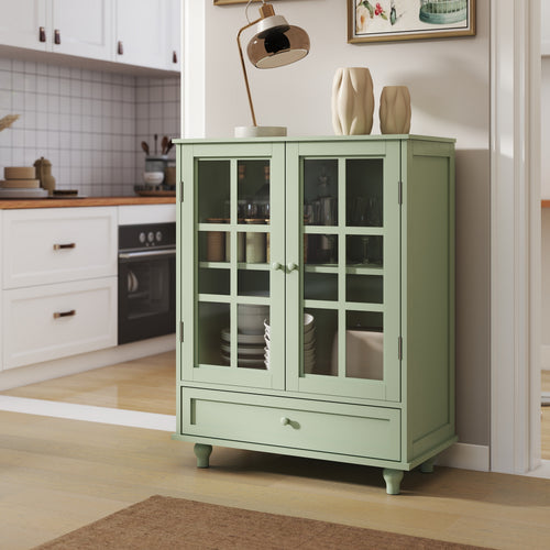 Mint Green Modern Wooden Storage Sideboard Cabinet 28"x15"x36