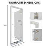 36"x80" Fiberglass Front Door, Left-Hand Inswing Exterior Door with Brickmould