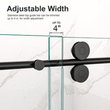 44"-48"W*76" H Frameless Single Sliding Shower Door