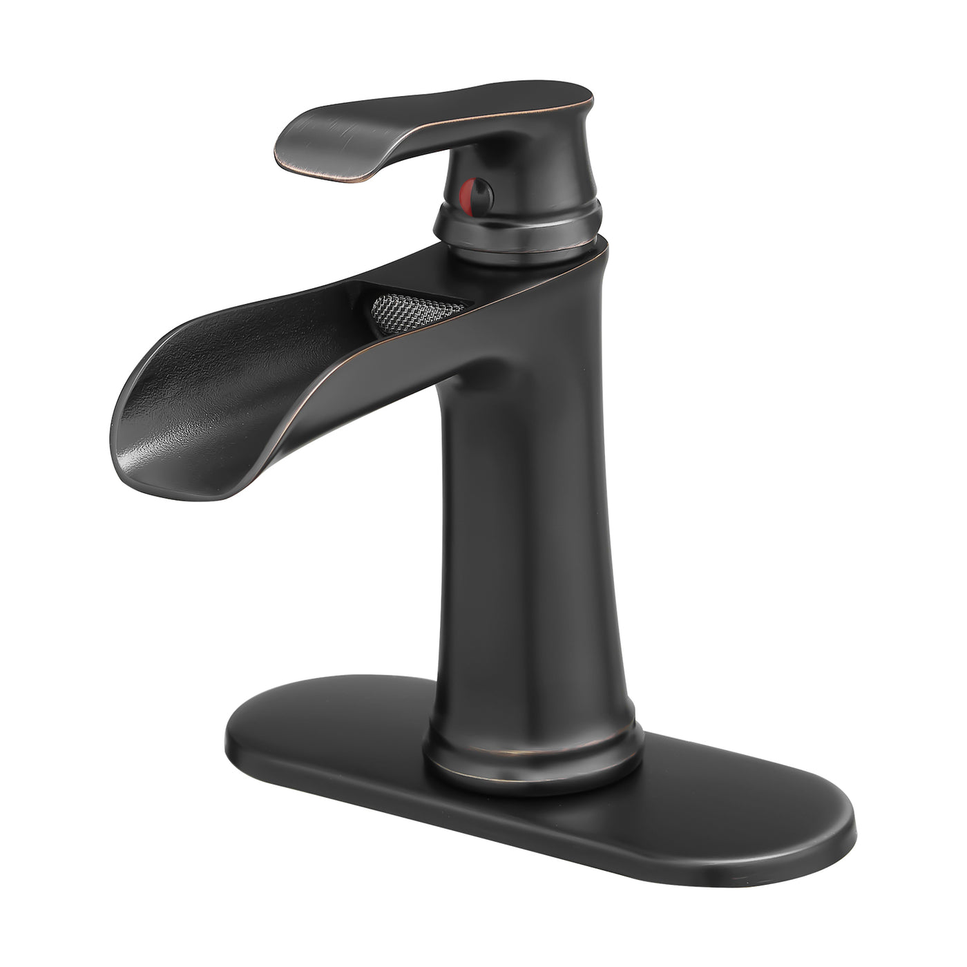 Waterfall ORB Bathroom Sink Faucet with Pop-Up Drain
