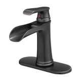 Waterfall ORB Bathroom Sink Faucet with Pop-Up Drain
