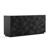 Sideboard Buffet Cabinet, 4 Doors Modern Accent Storage Sideboard