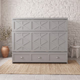 Full Engineered Wood Murphy Bed Gray
