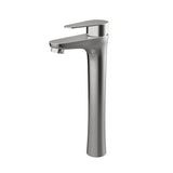 Brushed Nickel Vessel Sink Faucet Single Handle Tall Bathroom Sink Faucet