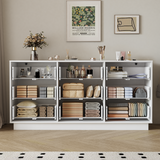 9-Drawer Engineered Wood Dresser White 63"