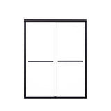 56"-60"W*72" H Semi-Frameless Double Sliding Shower Door, Bypass Shower Door