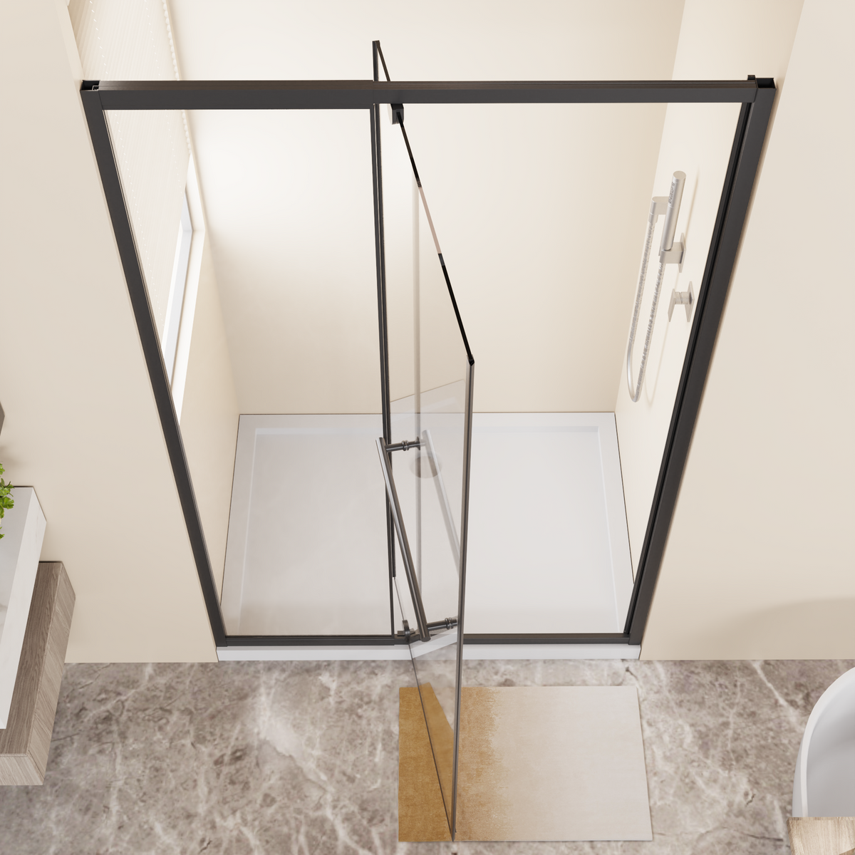44-48.in W x 72.in H Pivot Shower Door