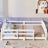 Full Wood Platform Bed White