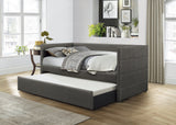 Daybed with Trundle Wood Dark Gray